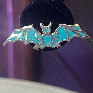 Turquoise Bat Brooch or Hat Pin